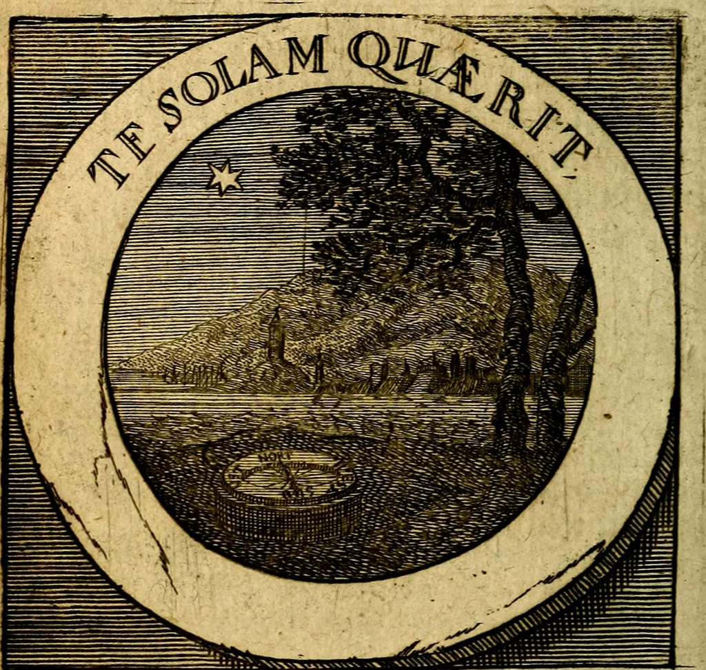 An illustration from Philothei [pseud.] Christliche sinne-bilder auss dem lateinischen ins teutsch gecracht, 1679, leaf 303