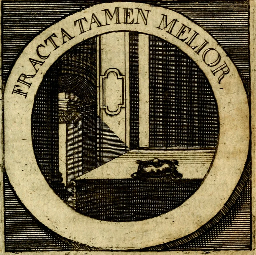 An illustration from Philothei [pseud.] Christliche sinne-bilder auss dem lateinischen ins teutsch gecracht, 1679, leaf 378