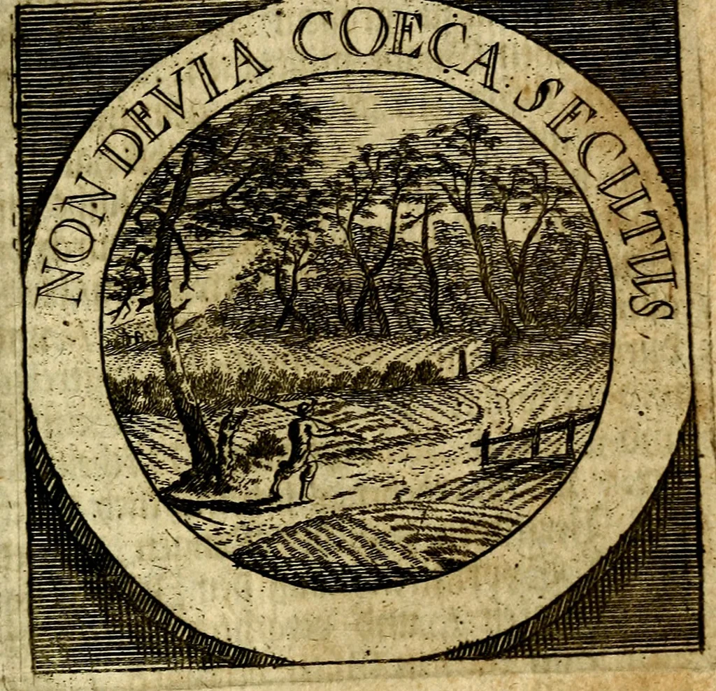 An illustration from Philothei [pseud.] Christliche sinne-bilder auss dem lateinischen ins teutsch gecracht, 1679, leaf 422