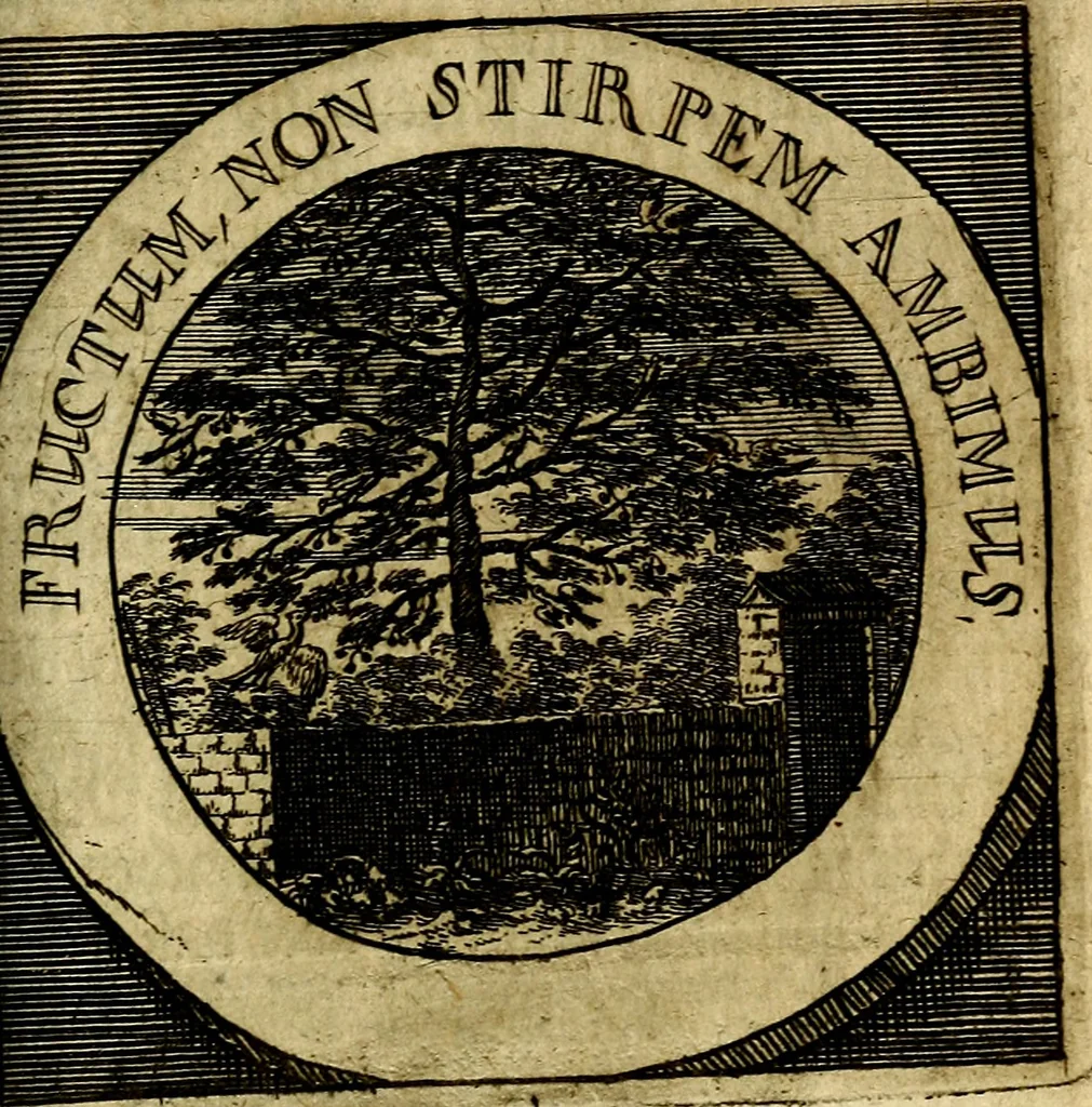 An illustration from Philothei [pseud.] Christliche sinne-bilder auss dem lateinischen ins teutsch gecracht, 1679, leaf 436