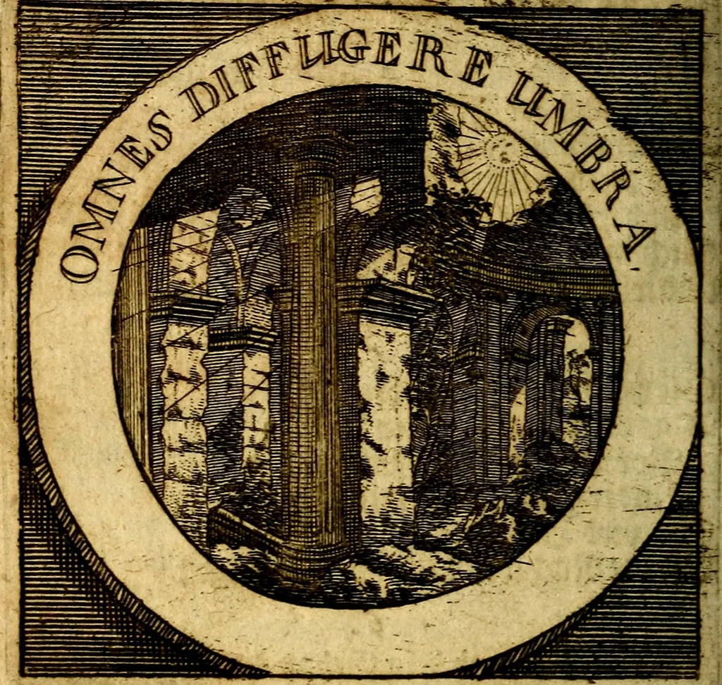 An illustration from Philothei [pseud.] Christliche sinne-bilder auss dem lateinischen ins teutsch gecracht, 1679, leaf 451