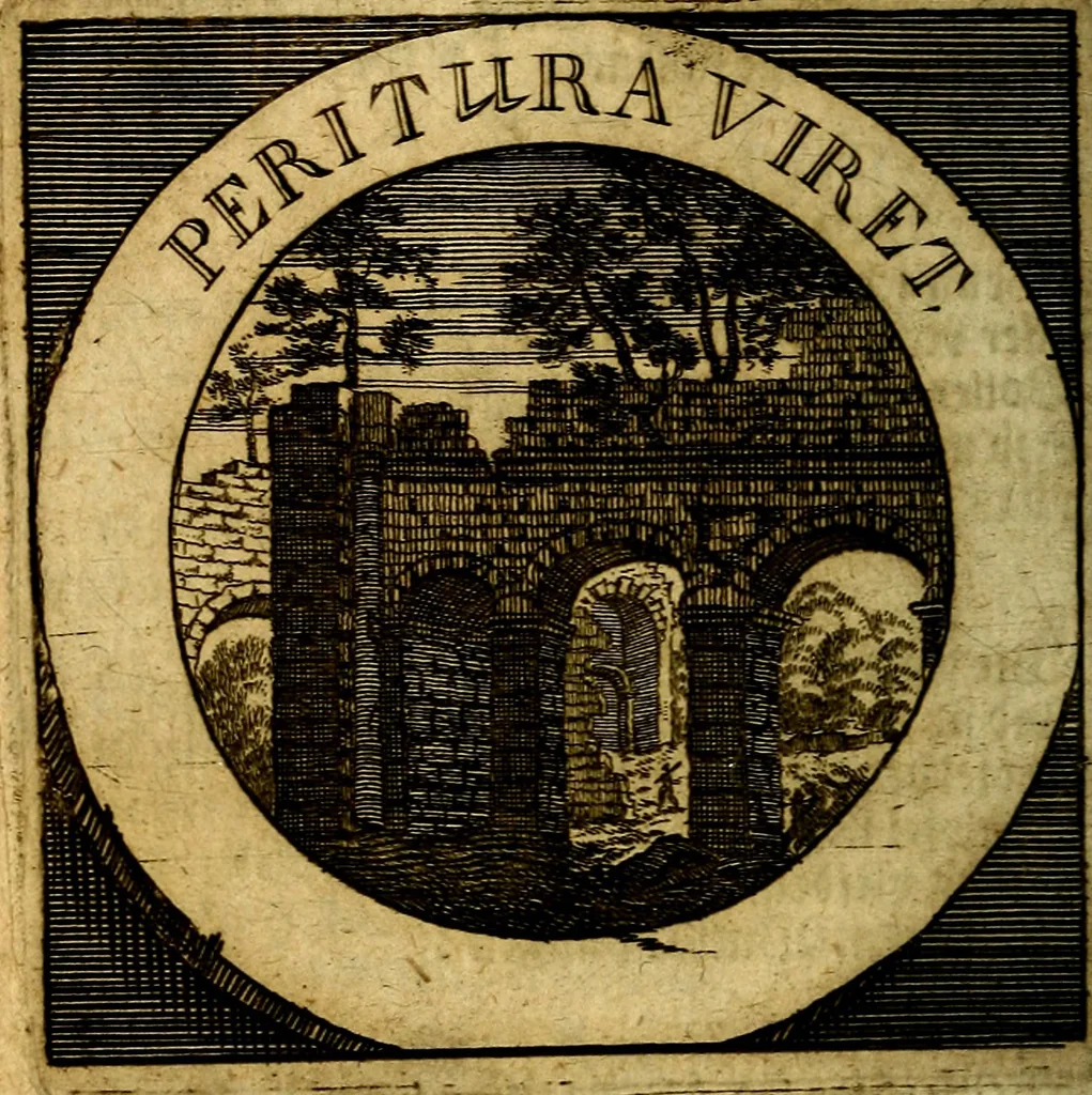 An illustration from Philothei [pseud.] Christliche sinne-bilder auss dem lateinischen ins teutsch gecracht, 1679, leaf 471