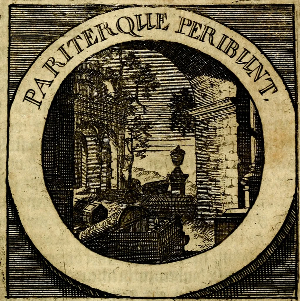 An illustration from Philothei [pseud.] Christliche sinne-bilder auss dem lateinischen ins teutsch gecracht, 1679, leaf 476