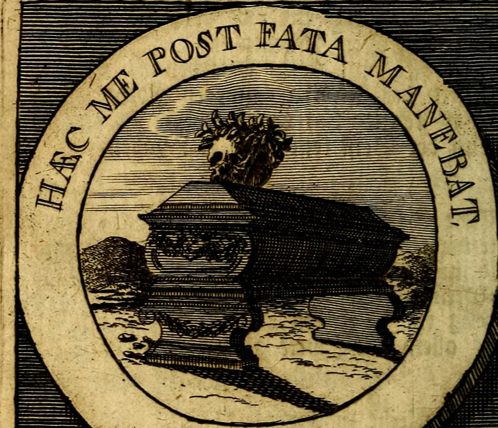 An illustration from Philothei [pseud.] Christliche sinne-bilder auss dem lateinischen ins teutsch gecracht, 1679, leaf 481