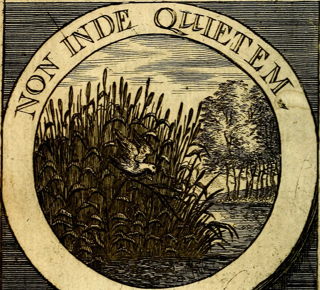 An illustration from Philothei [pseud.] Christliche sinne-bilder auss dem lateinischen ins teutsch gecracht, 1679, leaf 53