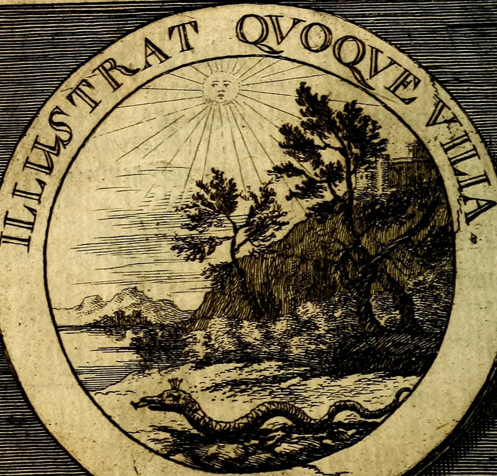 An illustration from Philothei [pseud.] Christliche sinne-bilder auss dem lateinischen ins teutsch gecracht, 1679, leaf 63