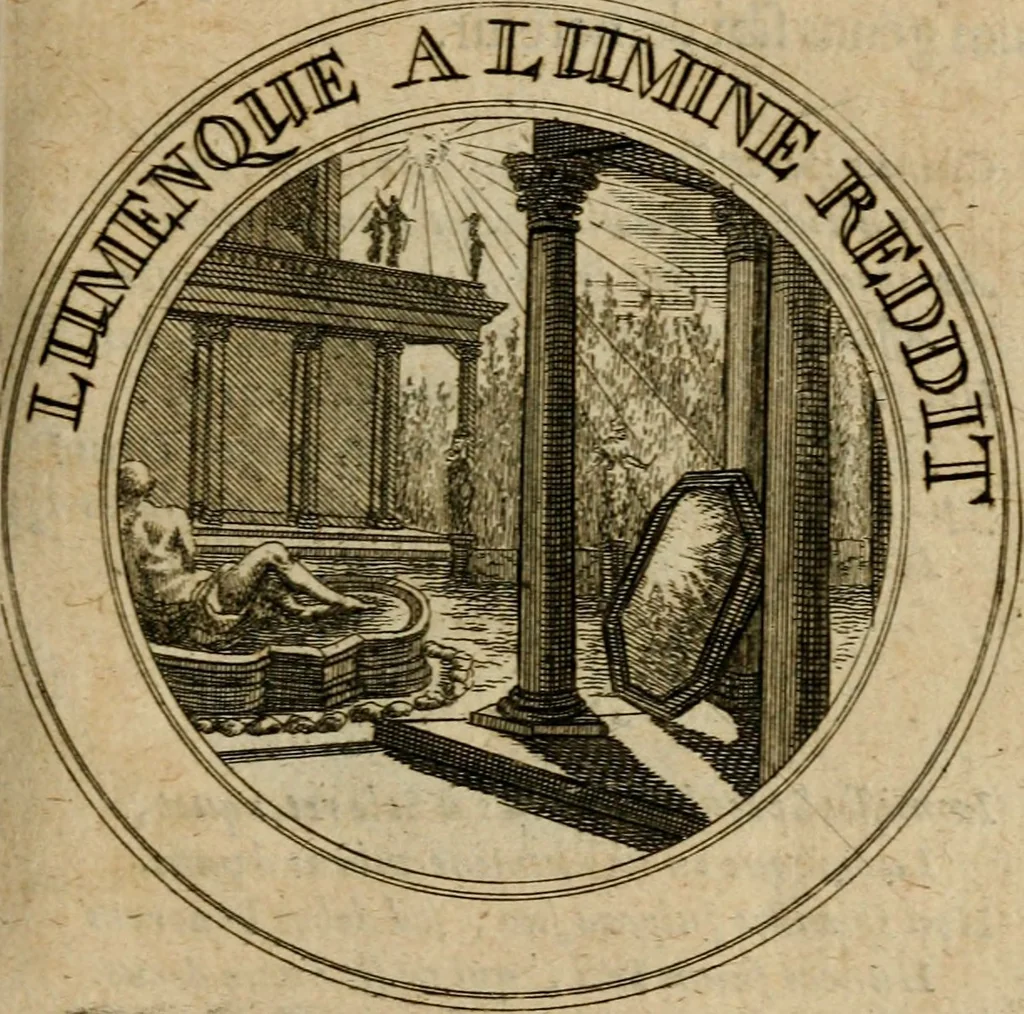An illustration from Philothei Symbola christiana : quibus idea hominis christiani exprimitur, 1682, leaf 104