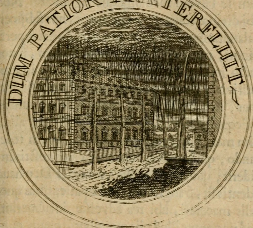 An illustration from Philothei Symbola christiana : quibus idea hominis christiani exprimitur, 1682, leaf 124