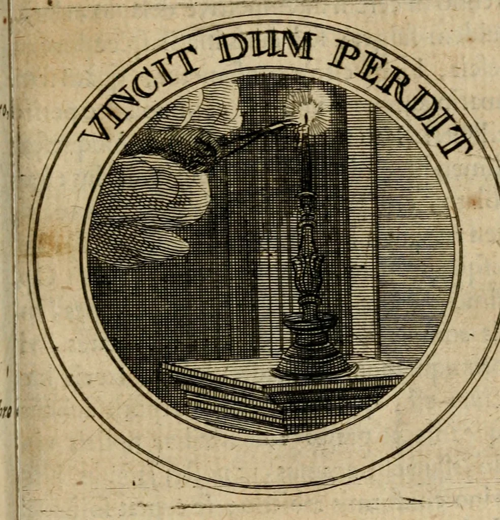 An illustration from Philothei Symbola christiana : quibus idea hominis christiani exprimitur, 1682, leaf 130