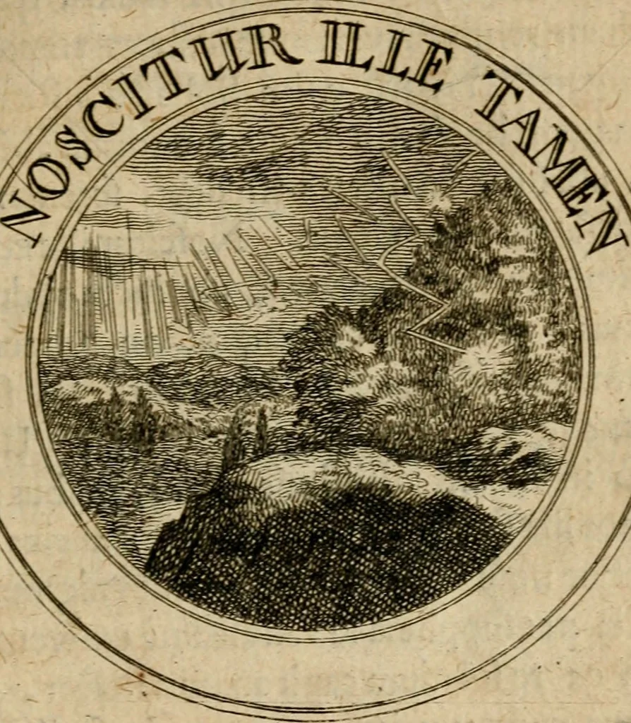 An illustration from Philothei Symbola christiana : quibus idea hominis christiani exprimitur, 1682, leaf 136