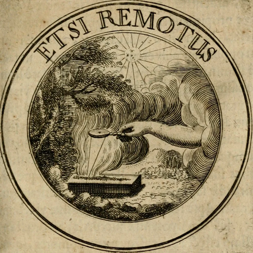 An illustration from Philothei Symbola christiana : quibus idea hominis christiani exprimitur, 1682, leaf 148
