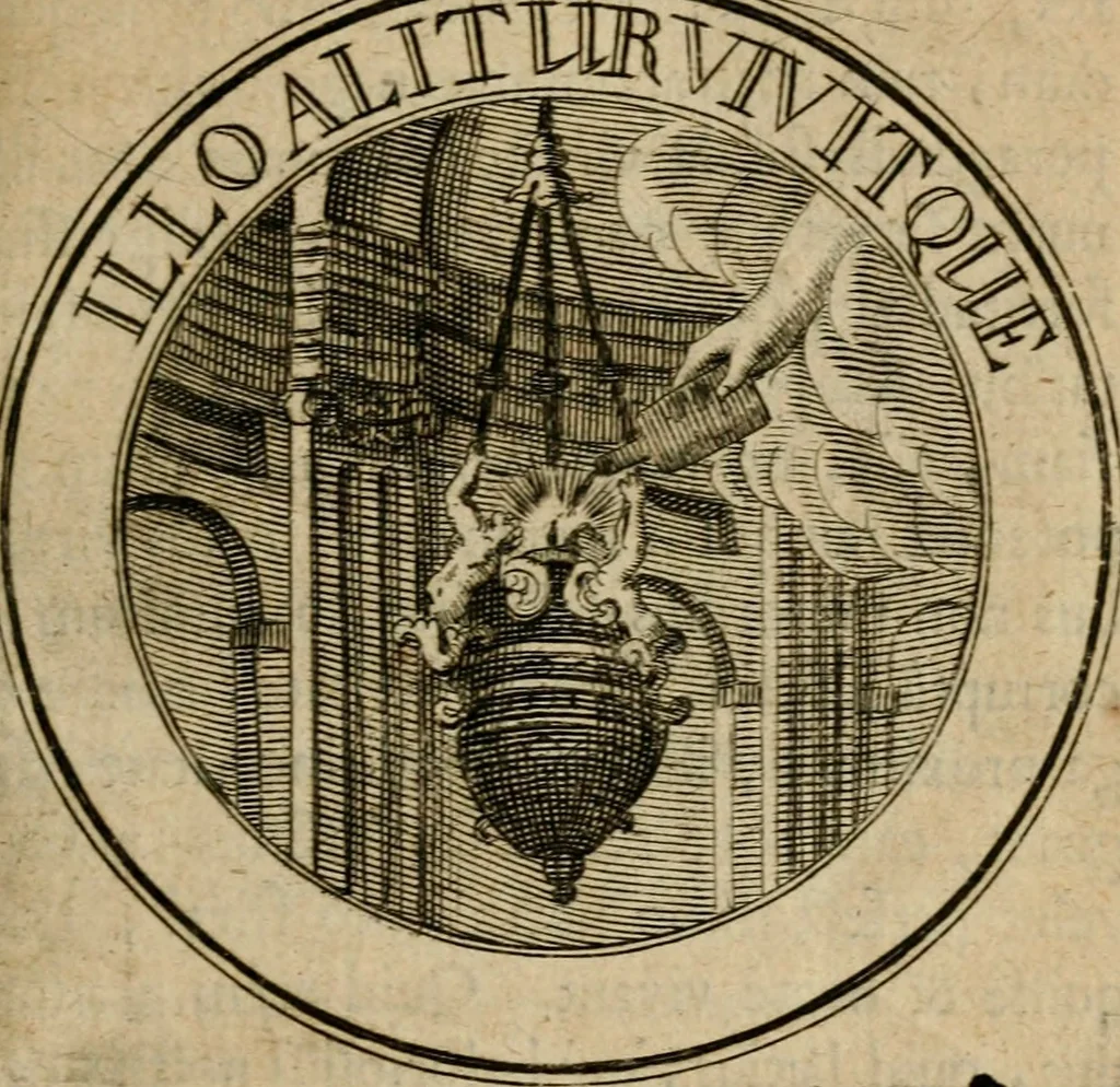 An illustration from Philothei Symbola christiana : quibus idea hominis christiani exprimitur, 1682, leaf 172