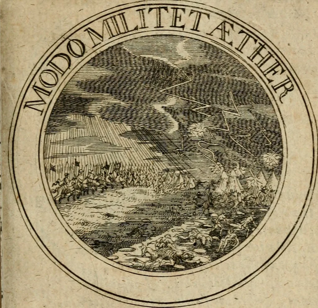 An illustration from Philothei Symbola christiana : quibus idea hominis christiani exprimitur, 1682, leaf 204
