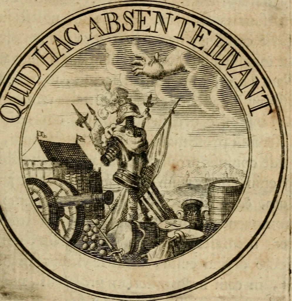 An illustration from Philothei Symbola christiana : quibus idea hominis christiani exprimitur, 1682, leaf 206