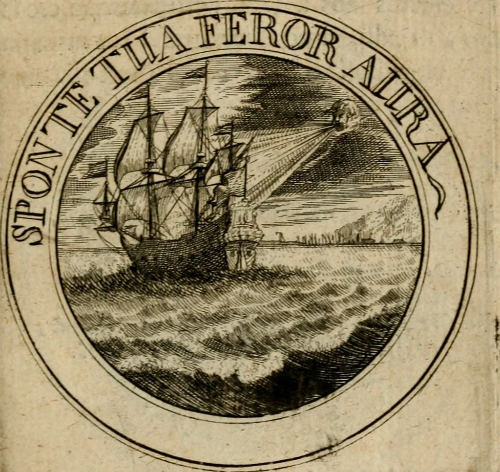 An illustration from Philothei Symbola christiana : quibus idea hominis christiani exprimitur, 1682, leaf 228