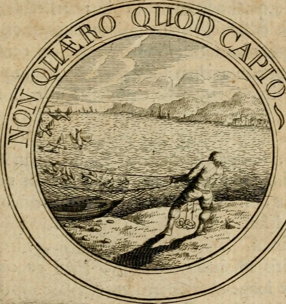 An illustration from Philothei Symbola christiana : quibus idea hominis christiani exprimitur, 1682, leaf 230