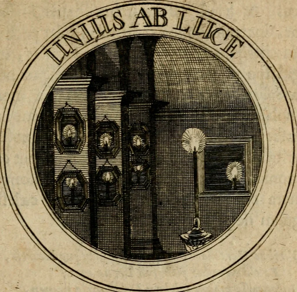 An illustration from Philothei Symbola christiana : quibus idea hominis christiani exprimitur, 1682, leaf 240