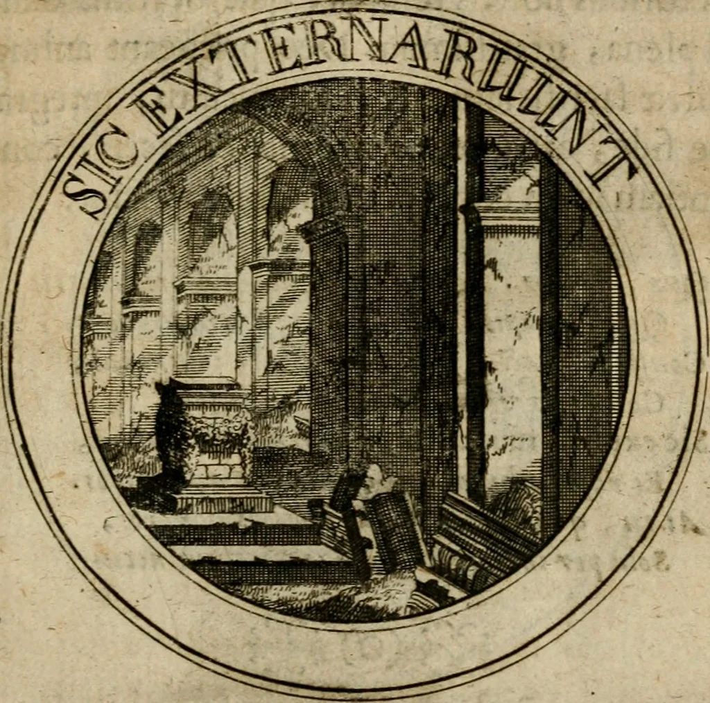 An illustration from Philothei Symbola christiana : quibus idea hominis christiani exprimitur, 1682, leaf 258