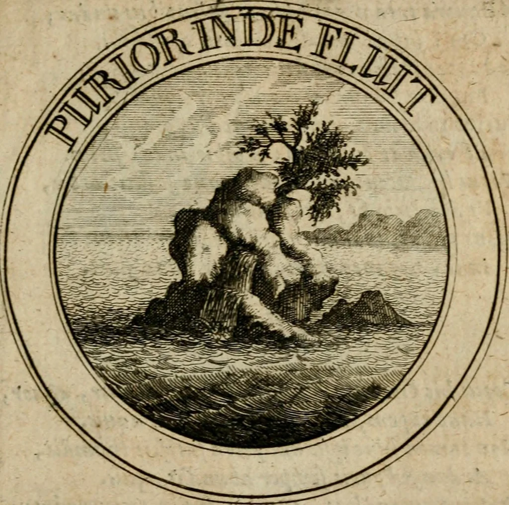 An illustration from Philothei Symbola christiana : quibus idea hominis christiani exprimitur, 1682, leaf 264