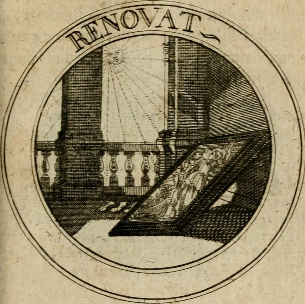 An illustration from Philothei Symbola christiana : quibus idea hominis christiani exprimitur, 1682, leaf 270