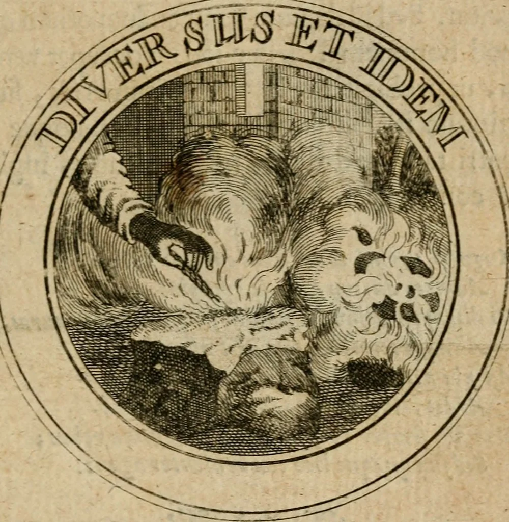 An illustration from Philothei Symbola christiana : quibus idea hominis christiani exprimitur, 1682, leaf 286