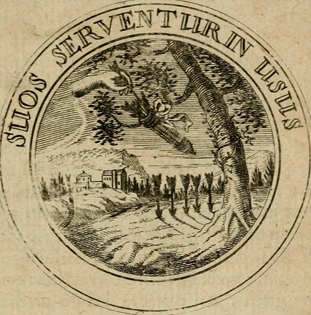 An illustration from Philothei Symbola christiana : quibus idea hominis christiani exprimitur, 1682, leaf 288
