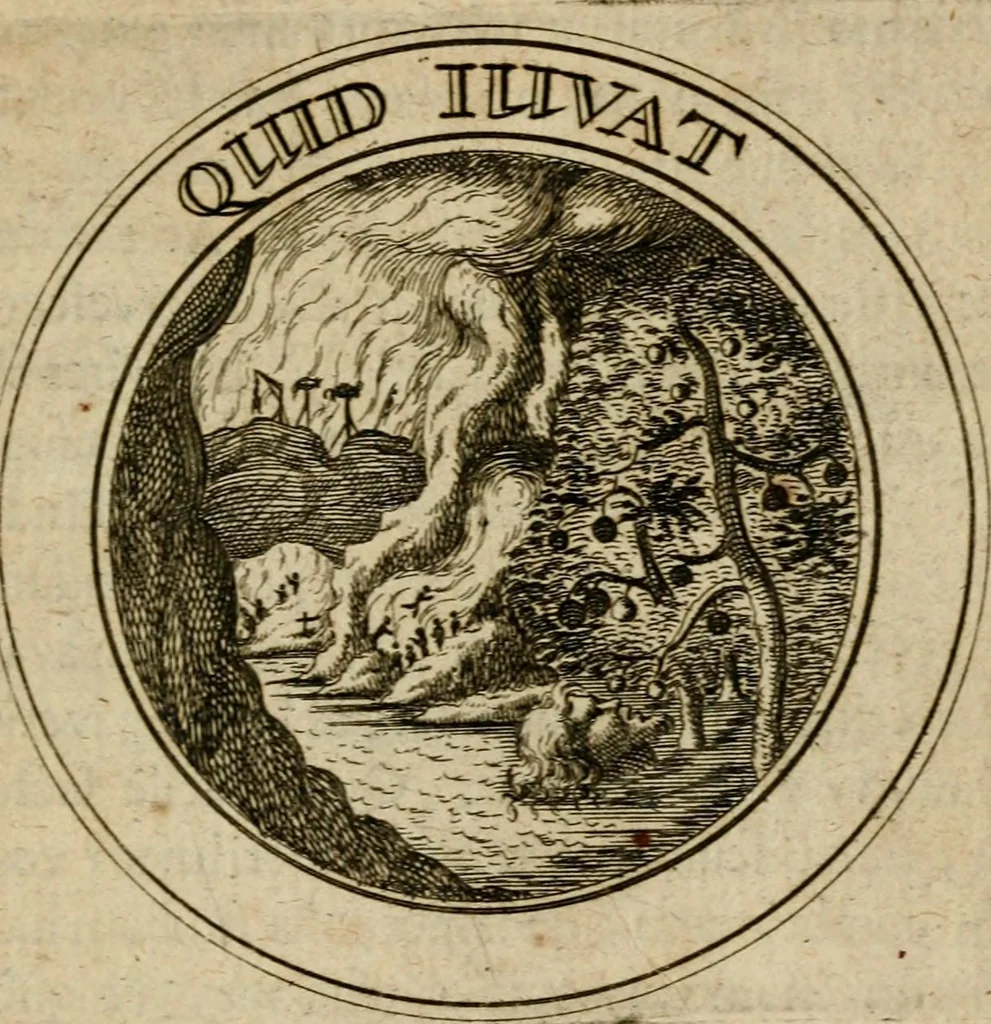An illustration from Philothei Symbola christiana : quibus idea hominis christiani exprimitur, 1682, leaf 300