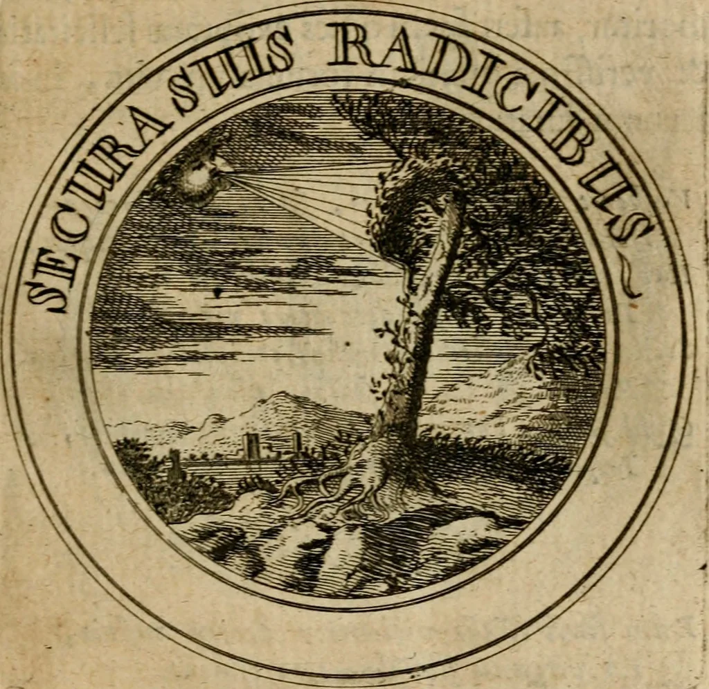 An illustration from Philothei Symbola christiana : quibus idea hominis christiani exprimitur, 1682, leaf 34
