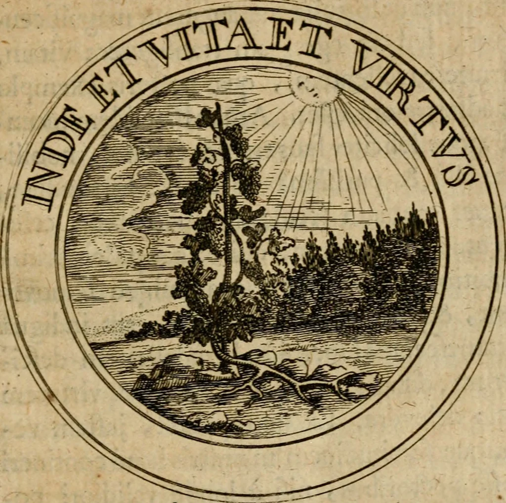 An illustration from Philothei Symbola christiana : quibus idea hominis christiani exprimitur, 1682, leaf 40