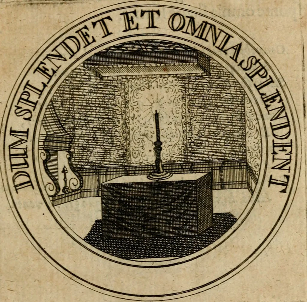 An illustration from Philothei Symbola christiana : quibus idea hominis christiani exprimitur, 1682, leaf 50