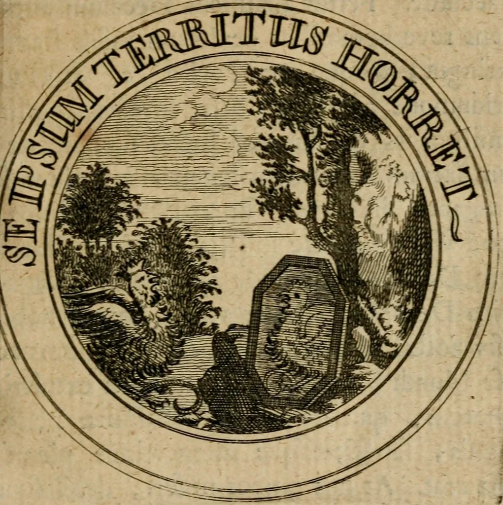 An illustration from Philothei Symbola christiana : quibus idea hominis christiani exprimitur, 1682, leaf 58