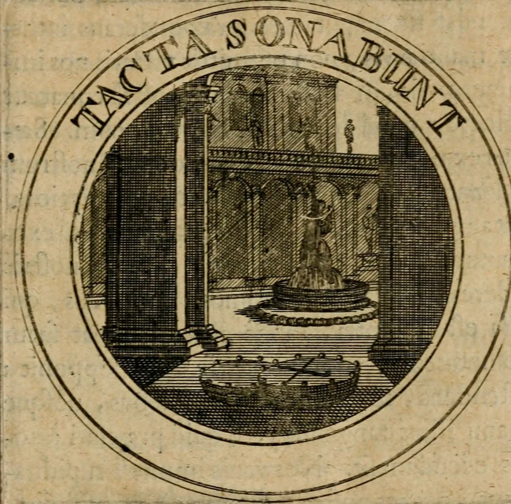 An illustration from Philothei Symbola christiana : quibus idea hominis christiani exprimitur, 1682, leaf 64