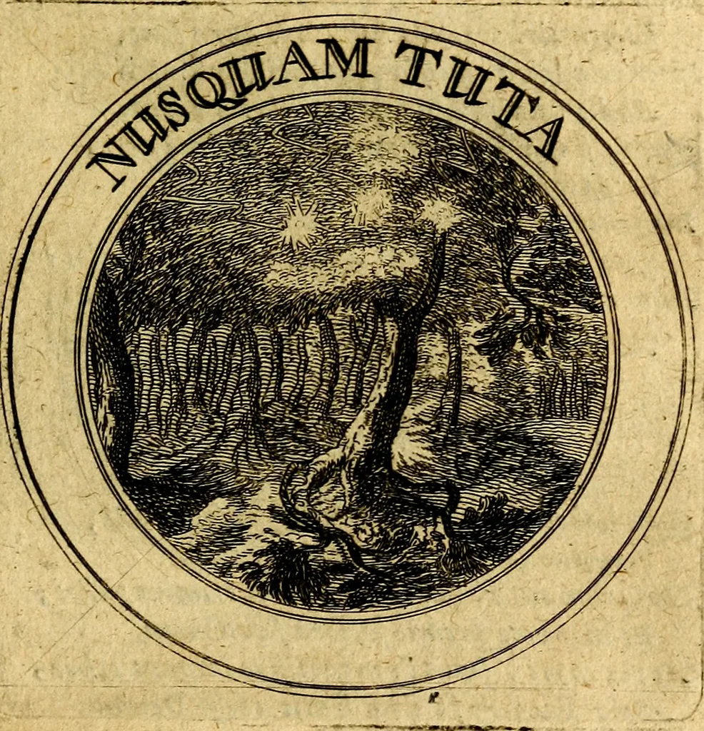 An illustration from Philothei Symbola christiana : quibus idea hominis christiani exprimitur, 1682, leaf 112