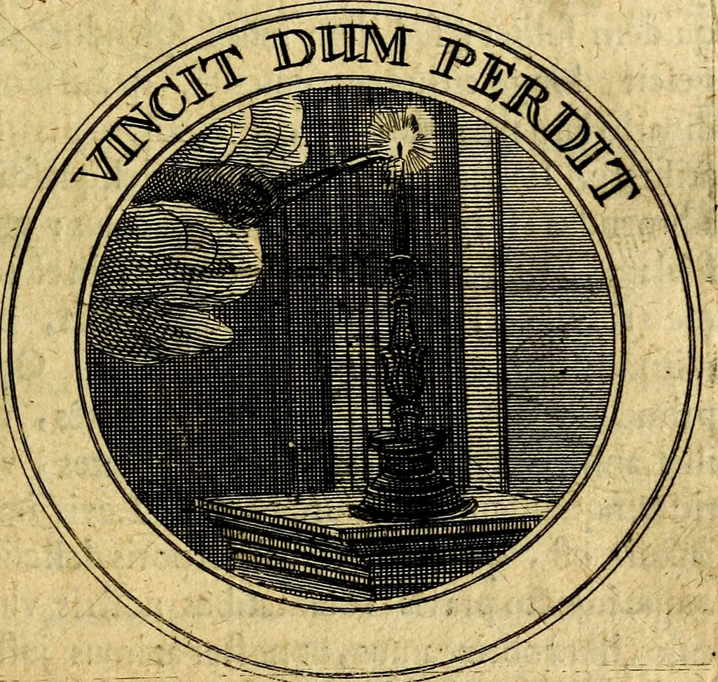An illustration from Philothei Symbola christiana : quibus idea hominis christiani exprimitur, 1682, leaf 126