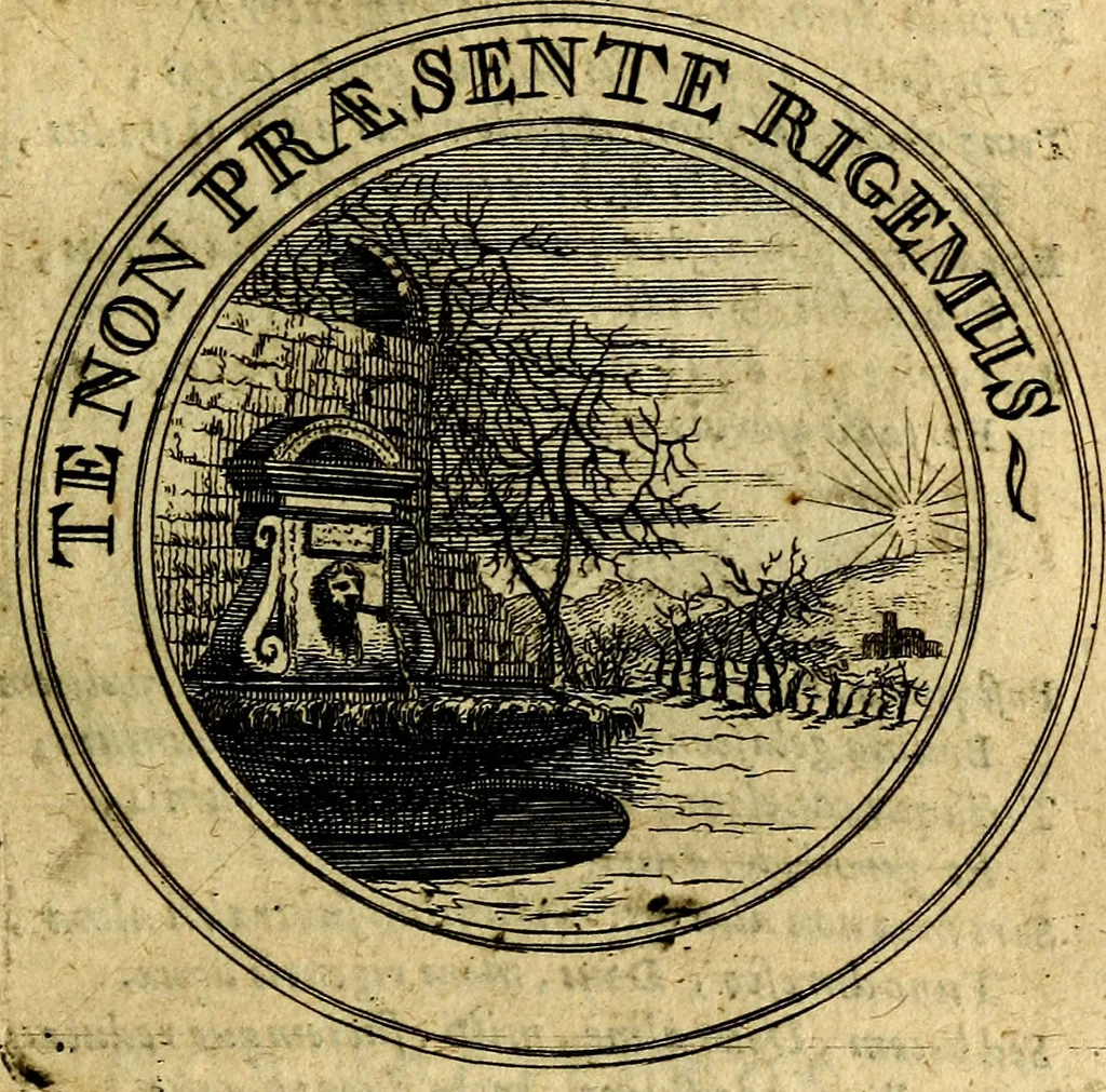 An illustration from Philothei Symbola christiana : quibus idea hominis christiani exprimitur, 1682, leaf 136