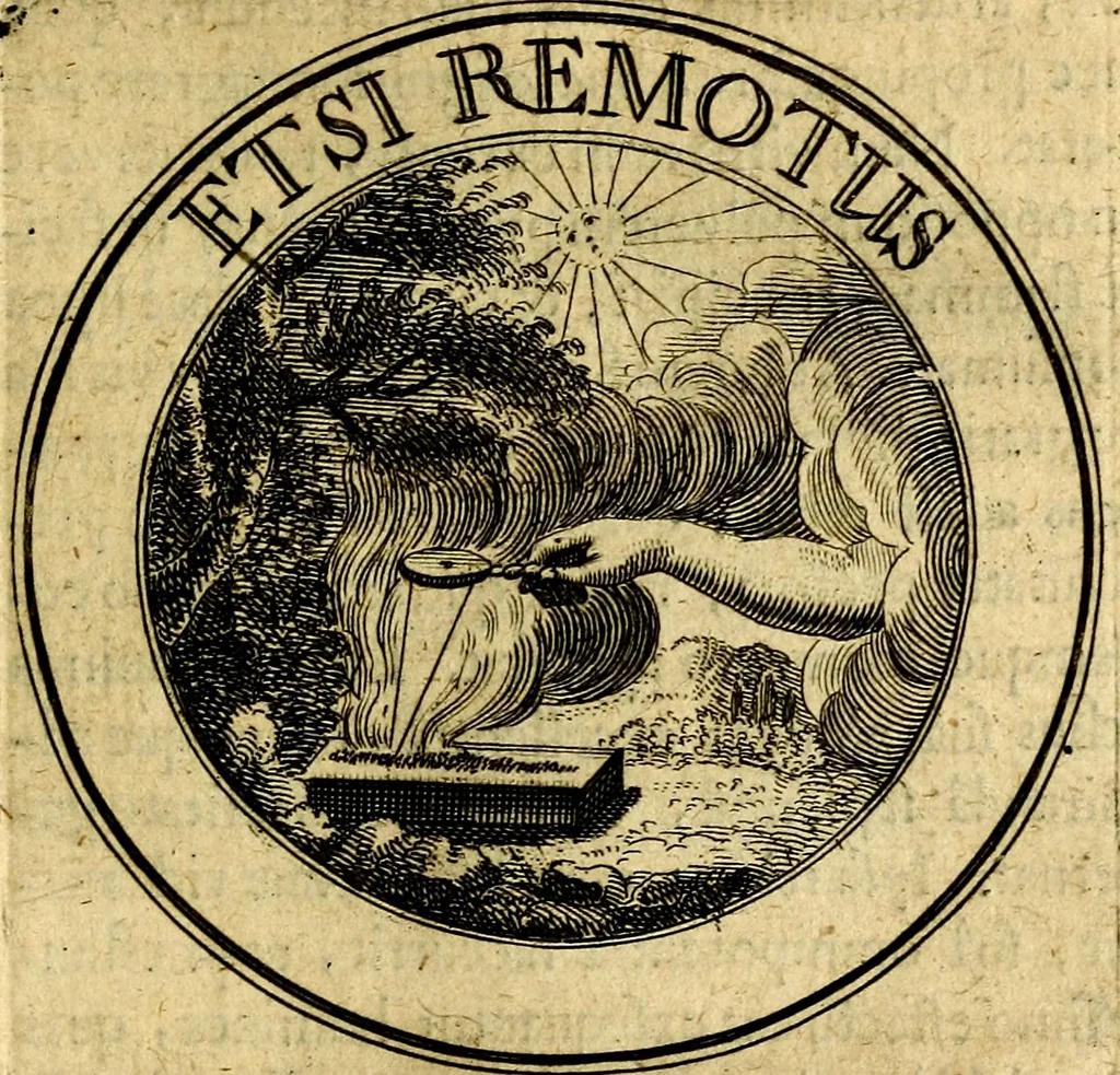 An illustration from Philothei Symbola christiana : quibus idea hominis christiani exprimitur, 1682, leaf 144
