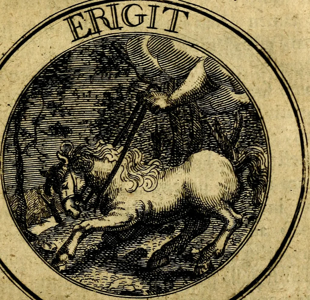 An illustration from Philothei Symbola christiana : quibus idea hominis christiani exprimitur, 1682, leaf 156