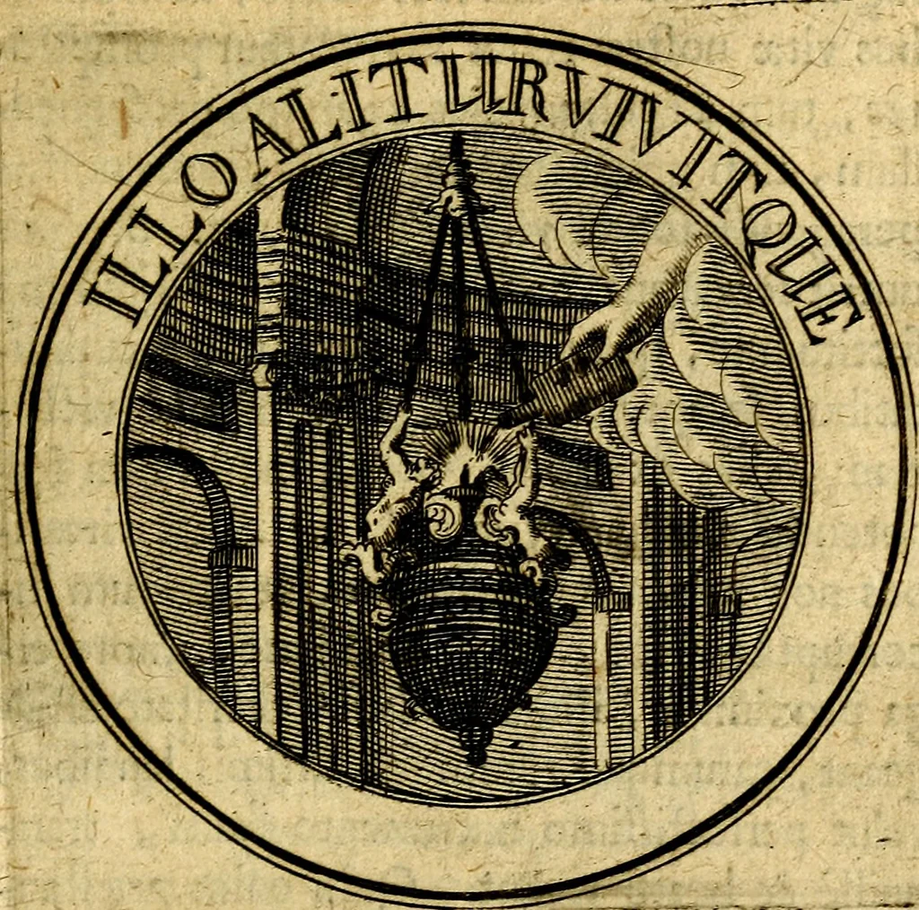 An illustration from Philothei Symbola christiana : quibus idea hominis christiani exprimitur, 1682, leaf 168
