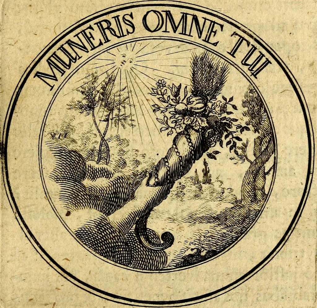 An illustration from Philothei Symbola christiana : quibus idea hominis christiani exprimitur, 1682, leaf 180