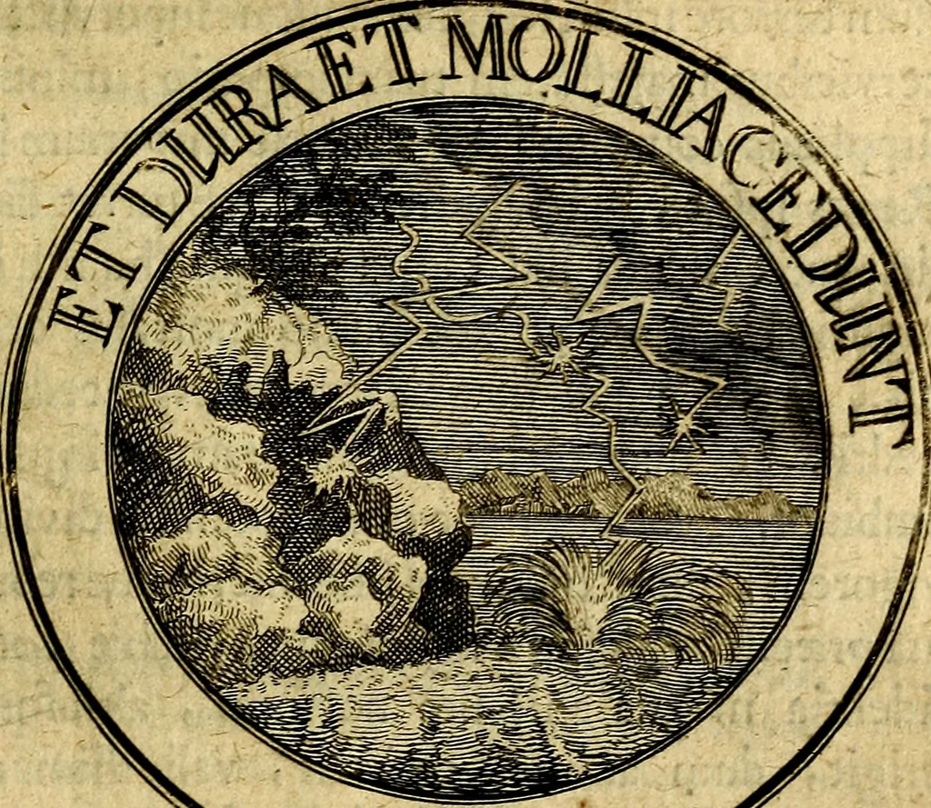 An illustration from Philothei Symbola christiana : quibus idea hominis christiani exprimitur, 1682, leaf 190