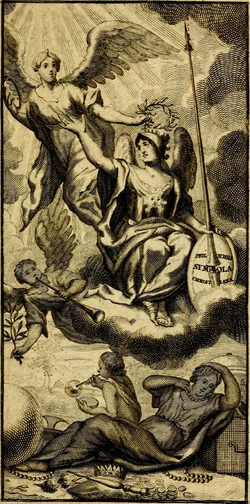 An illustration from Philothei Symbola christiana : quibus idea hominis christiani exprimitur, 1682, leaf 2