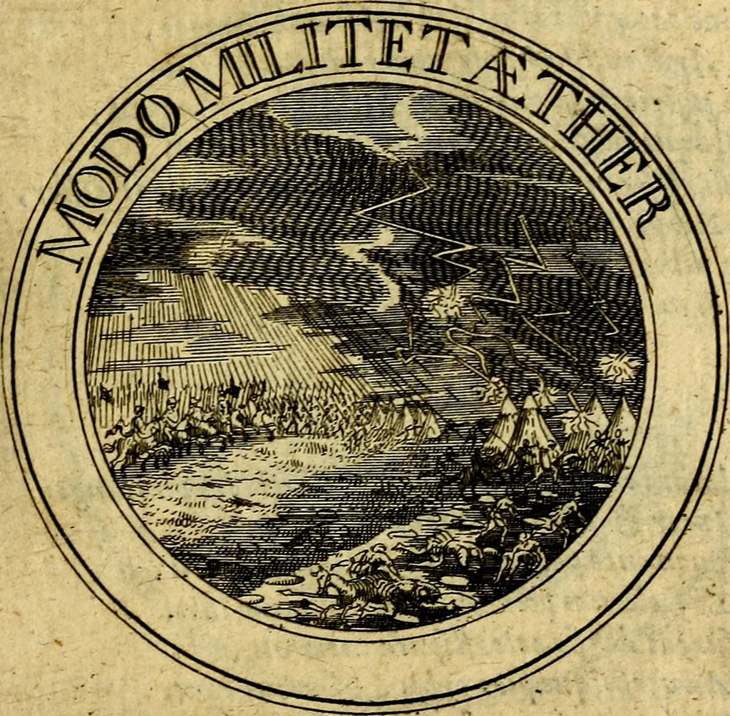 An illustration from Philothei Symbola christiana : quibus idea hominis christiani exprimitur, 1682, leaf 200