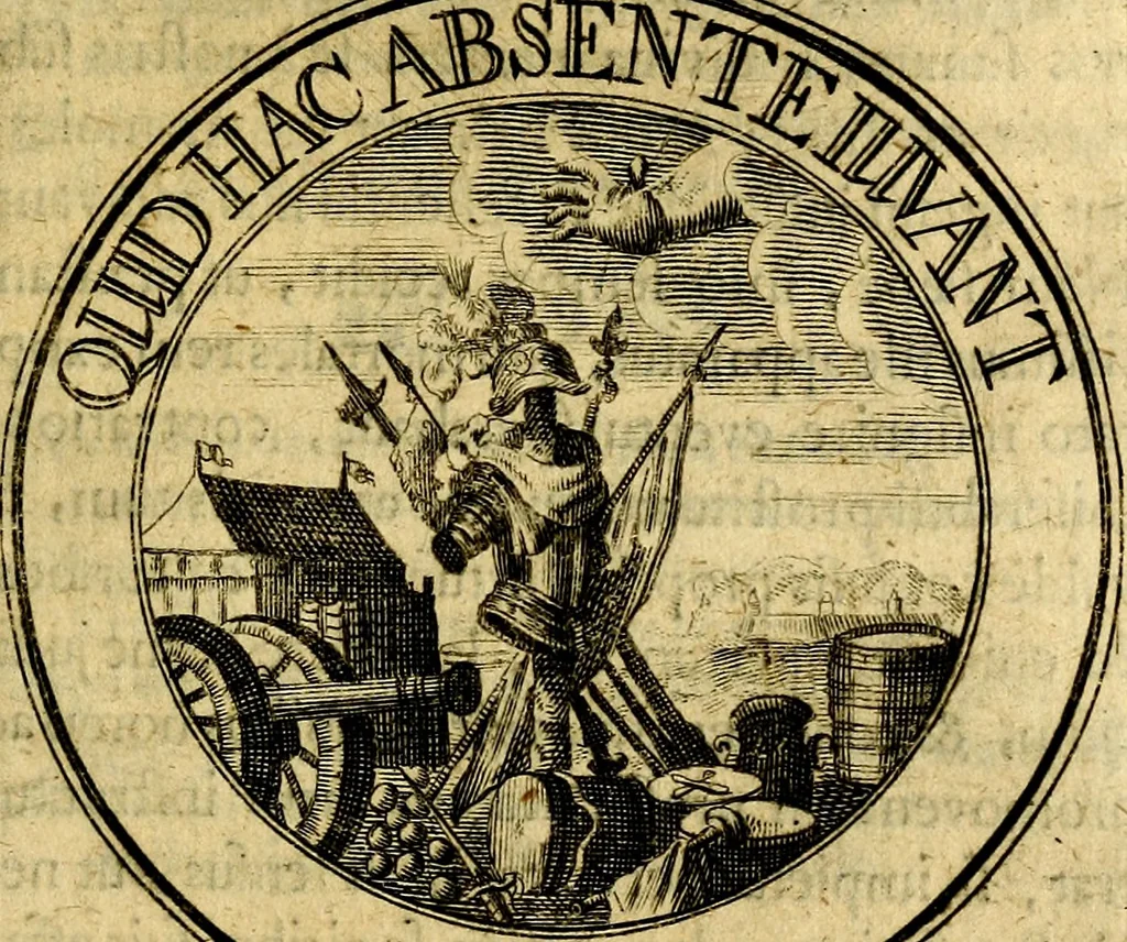An illustration from Philothei Symbola christiana : quibus idea hominis christiani exprimitur, 1682, leaf 202