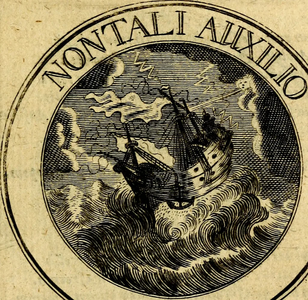 An illustration from Philothei Symbola christiana : quibus idea hominis christiani exprimitur, 1682, leaf 206