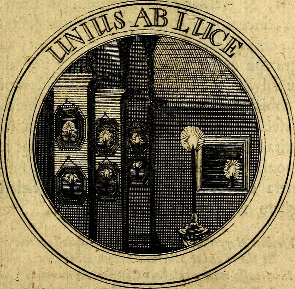 An illustration from Philothei Symbola christiana : quibus idea hominis christiani exprimitur, 1682, leaf 236