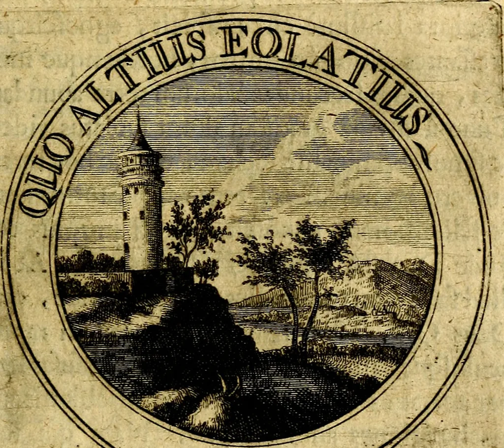 An illustration from Philothei Symbola christiana : quibus idea hominis christiani exprimitur, 1682, leaf 244