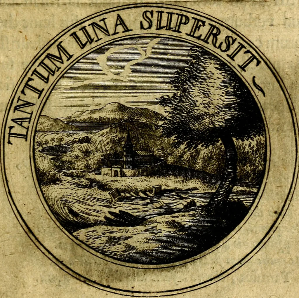 An illustration from Philothei Symbola christiana : quibus idea hominis christiani exprimitur, 1682, leaf 248