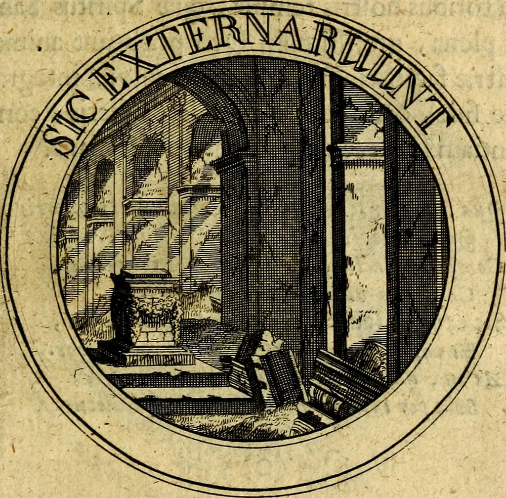 An illustration from Philothei Symbola christiana : quibus idea hominis christiani exprimitur, 1682, leaf 254
