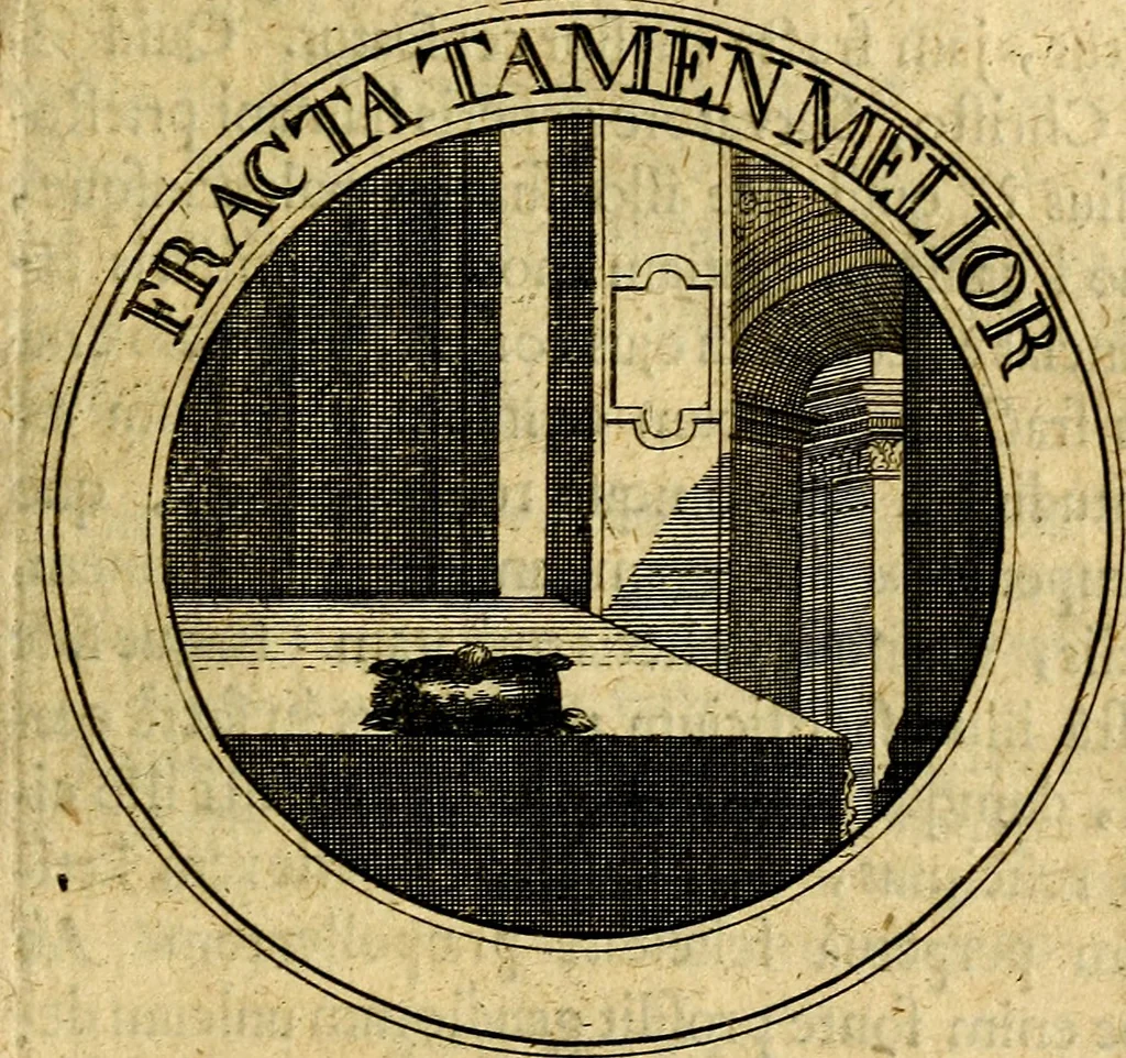 An illustration from Philothei Symbola christiana : quibus idea hominis christiani exprimitur, 1682, leaf 262