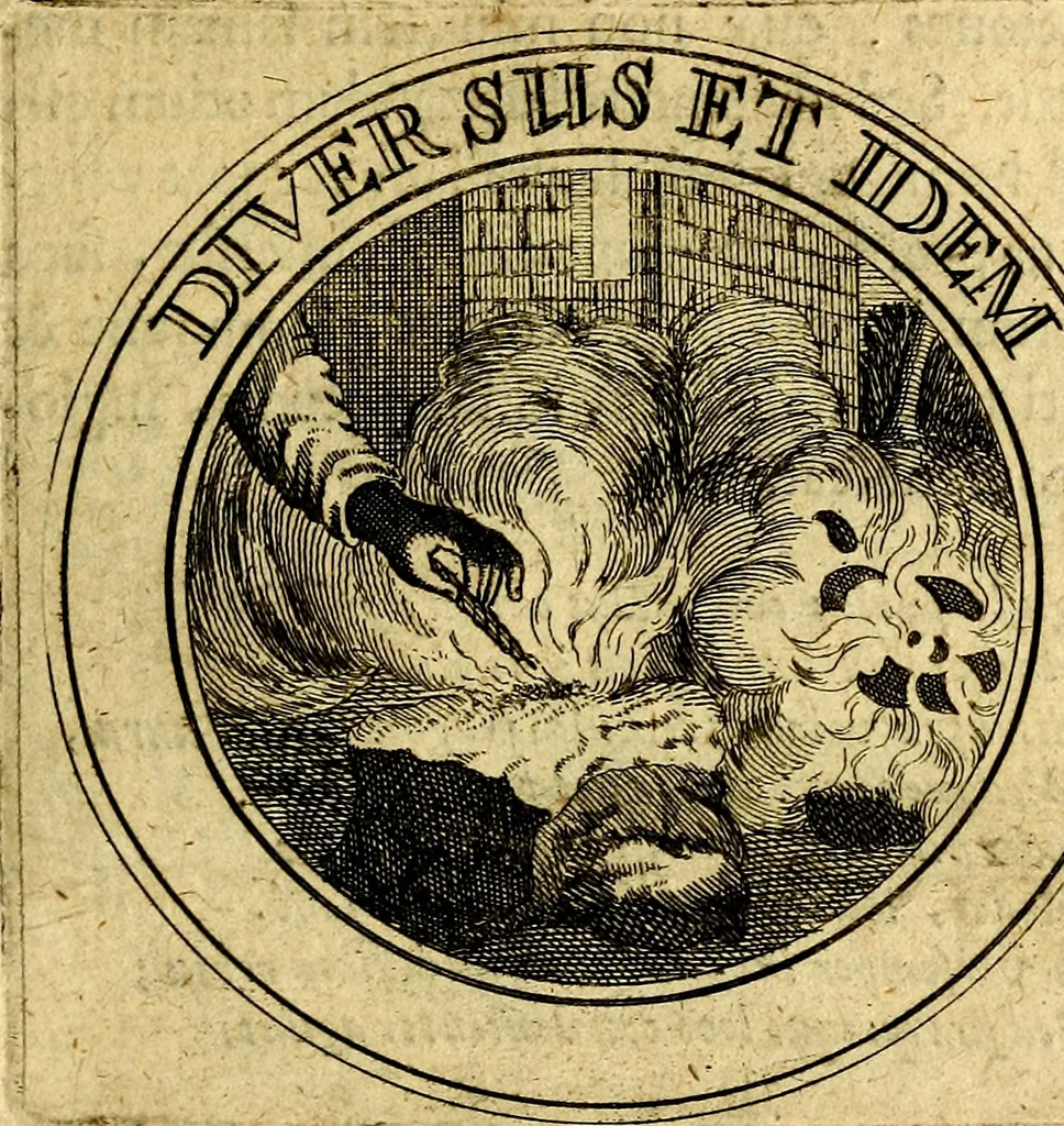 An illustration from Philothei Symbola christiana : quibus idea hominis christiani exprimitur, 1682, leaf 282